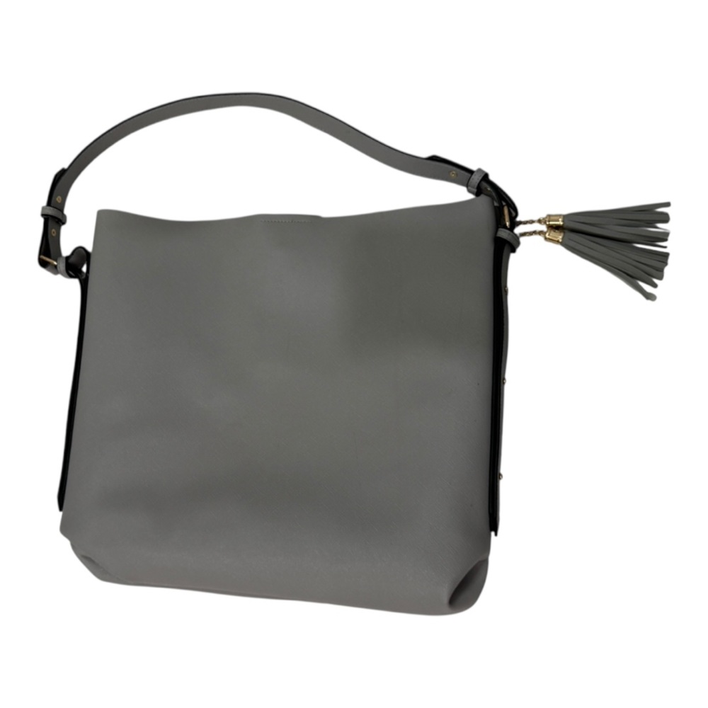 Source Unknown Gray Shoulder Bag With Tassel Euc - image 1
